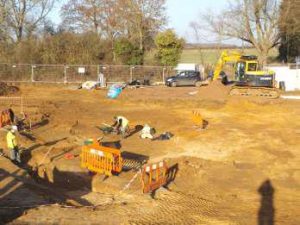 Archaeological dig on Sharnbrook site