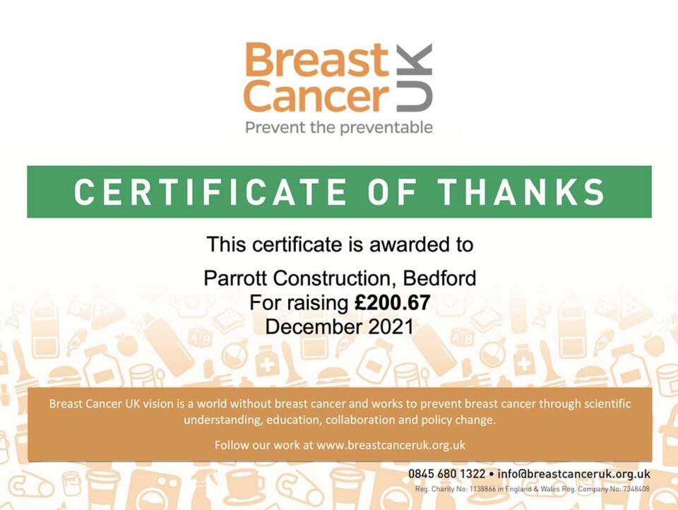 Breast Cancer UK Thanks
